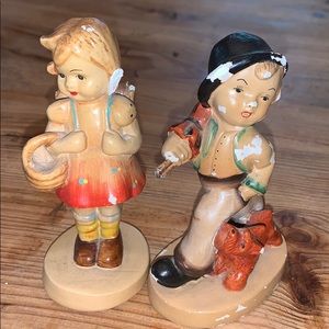 Vintage Antique Hummel Boy & Girl Figurines